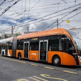 A Genève, le réseau de trolley bus des tpg, "qui fonctionne très bien", selon le directeur général des tpg Denis Berdoz, sera conservé (archives).